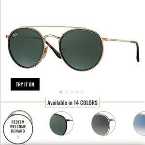 Ray ban round double bridge sunglasses